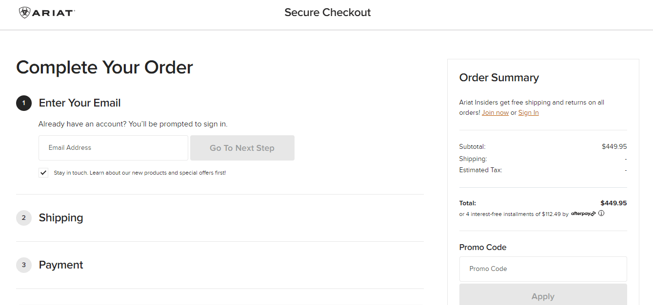 How to apply Ariat coupon code